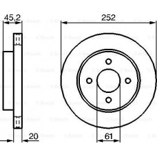 BOSCH 0986479238 - BOSCH  NISSAN диск гальмівний передн.Almera -00