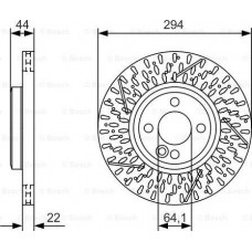 BOSCH 0986479A69 - BOSCH диск гальм. передн. MINI 10-14 переднф.