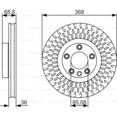 BOSCH 0986479A33 - BOSCH диск гальм. передн. VW TOUAREG 03-