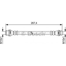 BOSCH 1987481583 - BOSCH BMW шланг гальм. задн. прав. X5 E70-F15