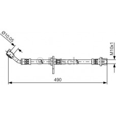 BOSCH 1987481521 - BOSCH шланг гальм. задн. прав. HONDA ACCORD 08-