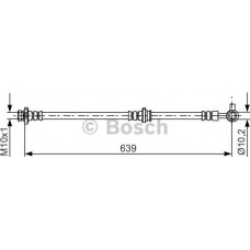 BOSCH 1987481697 - BOSCH шланг гальм. передн. Nissan Juke 17-