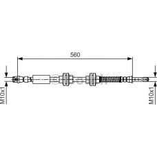 BOSCH 1987481664 - BOSCH гальмівний шланг VW T5 передн.