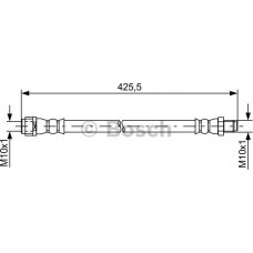 BOSCH 1987481610 - BOSCH гальмівний шланг передн. W212. C218