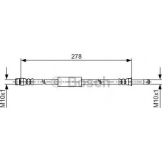 BOSCH 1987481617 - BOSCH шланг гальмівний задній BMW 5 F10