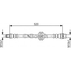 BOSCH 1987481680 - BOSCH шланг гальмівний передн. Mini Countryman 11-