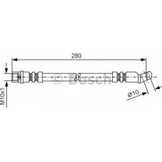 BOSCH 1987481014 - BOSCH LV шланг гальмівний передній ваз 2101-...