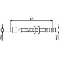 BOSCH 1987481021 - BOSCH шланг гальмівний VOLVO XC90 02-10