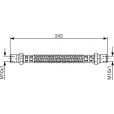 BOSCH 1987481316 - BOSCH шланг гальм. задн. лів. DAEWOO REZZO