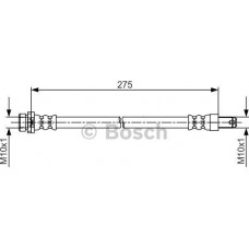 BOSCH 1987481704 - BOSCH шланг гальм. задн. FORD Transit 16 -