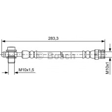 BOSCH 1987481736 - Гальмівний шланг AUDI-SEAT-VW Q3-Alhambra-Passat-Tiguan R 1.4-3.6 07>>