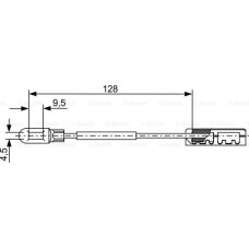 BOSCH 1987482452 - BOSCH OPEL трос ручного гальма задн. диск Vectra B 95-