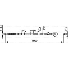 BOSCH 1987482438 - BOSCH TOYOTA трос ручного гальма прав. Auris 07-