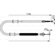 BOSCH 1987482590 - BOSCH FIAT трос ручного гальма задн. лів.-прав. Doblo Van 03-01-  1810-1475