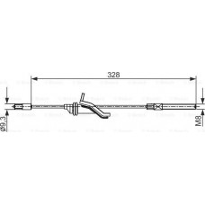 BOSCH 1987482545 - BOSCH трос гальм. перед. центр. FORD FOCUS 12-