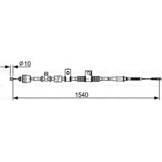 BOSCH 1987482621 - BOSCH KIA трос ручн.гальма прав.Cerato 11-04 -