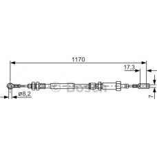 BOSCH 1987482004 - BOSCH  трос ручного гальма передн. CITROEN JUMPER 02-