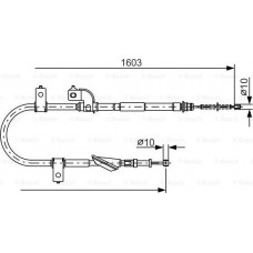 BOSCH 1987482080 - BOSCH SUBARU трос ручн.гальма прав.Forester 97-