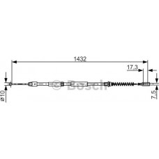 BOSCH 1987482034 - Трос. стояночная тормозная система