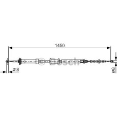 BOSCH 1987482199 - BOSCH FIAT трос ручного гальма задн. прав. 500 07-