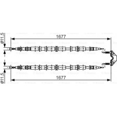 BOSCH 1987482141 - Тросовий привод, стоянкове гальмо