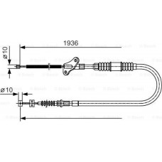 BOSCH 1987482110 - Тросовий привод, стоянкове гальмо