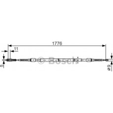 BOSCH 1987482126 - Тросовий привод, стоянкове гальмо