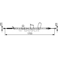 BOSCH 1987482338 - BOSCH NISSAN трос ручного гальма лів. Qasqai 07-