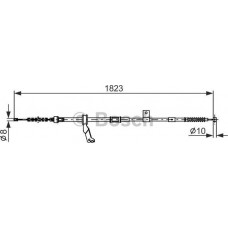 BOSCH 1987482297 - BOSCH TOYOTA трос гальмівний задній правий 1823-1530мм Avensis -08. Corolla -07.