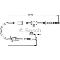 BOSCH 1987482245 - BOSCH трос ручного гальм. лів. MITSUBISHI CARISMA -06