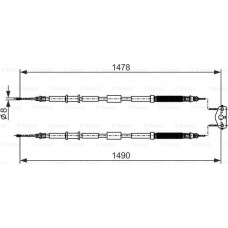 BOSCH 1987482282 - BOSCH OPEL трос ручного гальма Corsa D 5-двер.