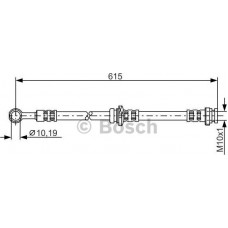 BOSCH 1987476997 - BOSCH NISSAN гальм.шланг задн. прав. ALMERA TINO 00-