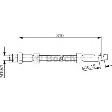 BOSCH 1987476464 - BOSCH шланг гальмівний передній OPEL Astra 91-98.Vectra -95