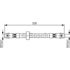 BOSCH 1987476410 - Шланг гальмівний VW передн. вир-во Bosch