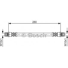 BOSCH 1987476517 - BOSCH шланг гальмівний задн. RENAULT Duster