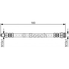 BOSCH 1987476629 - BOSCH FIAT шланг гальм. задн. Ducato 01- . Tipo. Tempra