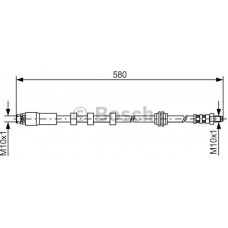 BOSCH 1987476093 - BOSCH BMW Гальмівний шланг передн. 5 E60. 5 Touring E61. 6 E64