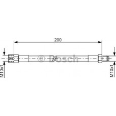 BOSCH 1987476002 - BOSCH BMW шланг гальмівний передній-задній E28. E30.E36 E34.E23.E24