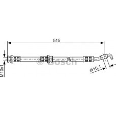 BOSCH 1987476114 - BOSCH MAZDA шланг гальмівний задн.323 -04  535mm