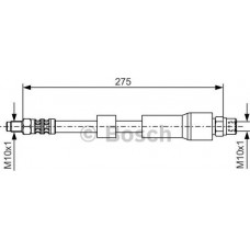 BOSCH 1987476174 - BOSCH BMW шланг гальмівний задн. E39 універсал