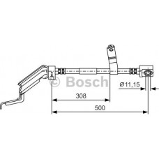 BOSCH 1987476866 - BOSCH CHRYSLER шланг гальмівний передн.прав.Grand Voyager 95-