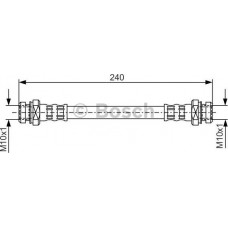 BOSCH 1987476395 - BOSCH шланг гальмівний задн. OPEL Agila -15