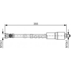 BOSCH 1987476751 - BOSCH шланг гальмівний on caliper перед. BMW E38 355mm