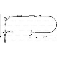 BOSCH 1987477960 - BOSCH DB трос ручного гальма передн. A-Class W168