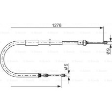 BOSCH 1987477938 - BOSCH RENAULT трос ручного гальма задн. лів. MODUS  04-