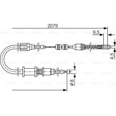 BOSCH 1987477141 - BOSCH OPEL трос ручного гальма задн.прав. Vectra A