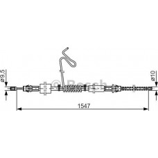 BOSCH 1987477174 - Тросовий привод, стоянкове гальмо