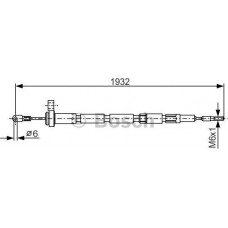 BOSCH 1987477346 - Тросовий привод, стоянкове гальмо