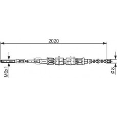 BOSCH 1987477322 - Тросовий привод, стоянкове гальмо