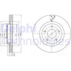 Delphi BG4246 - DELPHI MITSUBISHI диск гальмівний передн.ASX.Dodge Caliber.Avenger 07-